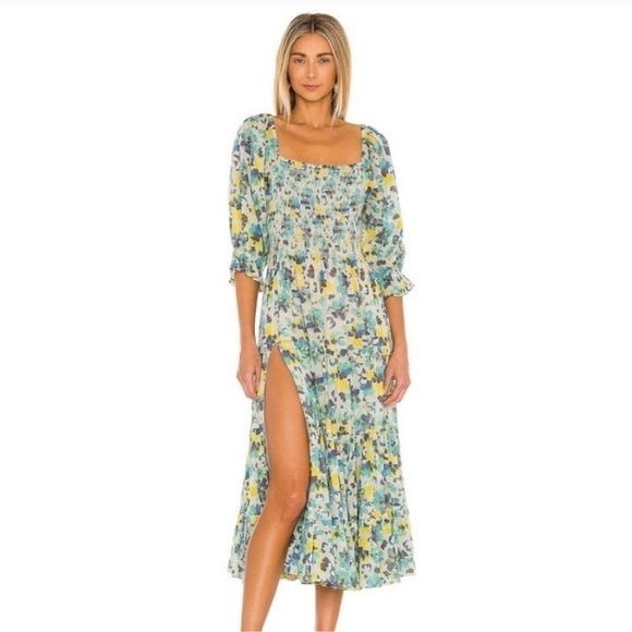 Love Shack Fancy Dresses & Skirts - Lock Shack Fancy Blue Capri Dress XS